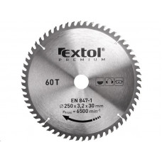 Pílový kotúč na drevo 250mm 30x3,2mm 60 zubov Extol Premium