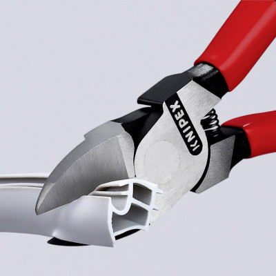 Bočné cvikacie kliešte na umelú hmotu s máčanými rukoväťami 160mm Knipex
