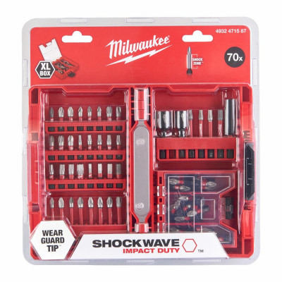 Sada bitov SHOCKWAVE /XL PZ/ 70-dielna Milwaukee
