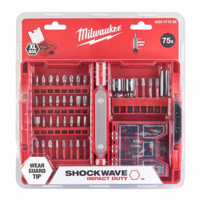 Sada bitov SHOCKWAVE /XL TX/ 75-dielna Milwaukee