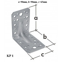 Uholník s prelisom 90x65x90x2mm KP1 Zn