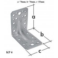 Uholník s prelisom 70x70x55x2mm KP4 Zn