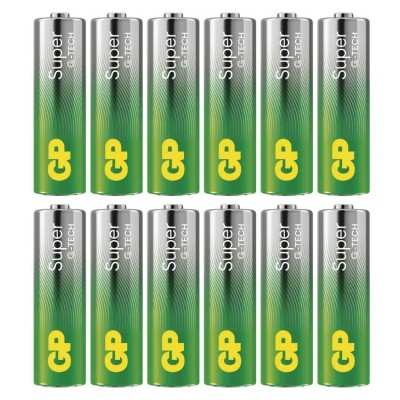 Batéria alkalická SUPER AA 1,5V LF6 B0124T GP 12ks