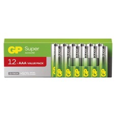 Batéria alkalická SUPER AAA 1,5V LR03 GP 12ks Batéria alkalická SUPER AAA 1,5V LR03 GP 12ks