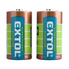 Batéria alkalická 2ks 1,5V typ C EXTOL ENERGY