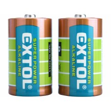 Batéria alkalická 2ks 1,5V typ D EXTOL ENERGY