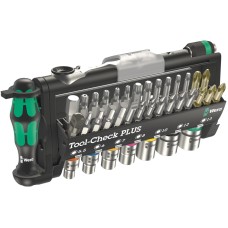 Sada bitov s račňou rukoväťou a hlavicami 1/4" Zyklop Tool-Check PLUS 889/4/1 K Wera 056490