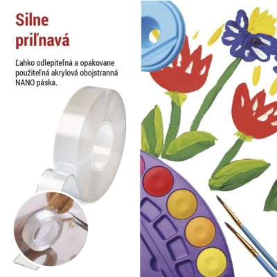 Obojstranná priehľadná akrylová lepiaca páska 30mm 3m Emos F6300