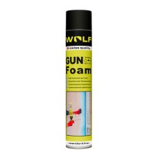 Montážna PUR pena vysokoexpanzná 700ml pištoľová WOLF