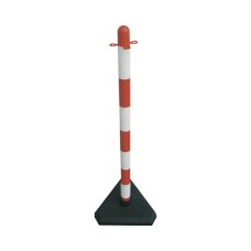Bezpečnostný vymedzovací stĺpik plastový červeno-biely - cestársky podstavec 90cm