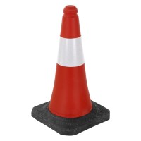 Cestný kužeľ ťažký plastový červeno-biely 500x280 Cestný kužeľ ťažký plastový červeno-biely 500x280