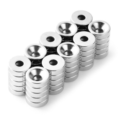 Magnet neodymový okrúhly s otvorom M3 10/7-3,5mm výška 3mm sila 1,6kg