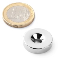 Magnet neodymový okrúhly s otvorom M4 18/9,5-4,5mm výška 4mm sila 4kg Magnet neodymový okrúhly s otvorom M4 18/9,5-4,5mm výška 4mm sila 4kg
