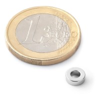 Magnet neodymový okrúhly s otvorom priemer 6mm výška 2mm sila 510g Magnet neodymový okrúhly s otvorom priemer 6mm výška 2mm sila 510g