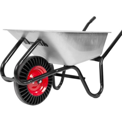 Fúrik stavebný s plným kolesom korba 100 litrov 400mm 160kg bantam Premium Fortis Black