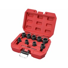 Sada hlavíc na uvoľňovanie poškodených skrutiek a matíc 10-19mm 10-dielna Extol