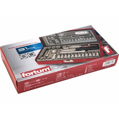Sada nástrčných kľúčov 1/4 31-dielna Fortum 4700003