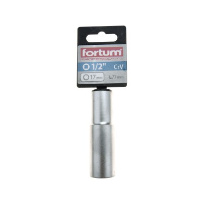 Hlavica predĺžená 1/2 17mm Fortum