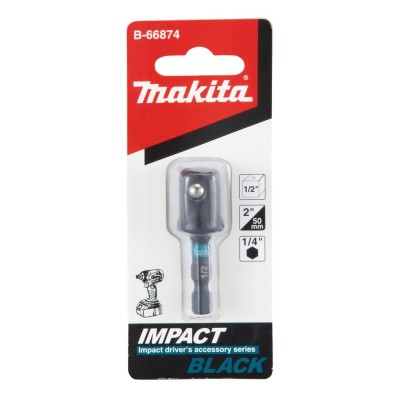 Adaptér 1/4" na 1/2" impact black 50mm Makita