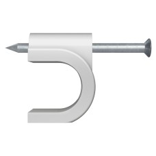 Hmoždinka kabelážna oválna biela 12mm Hmoždinka kabelážna oválna biela 12mm