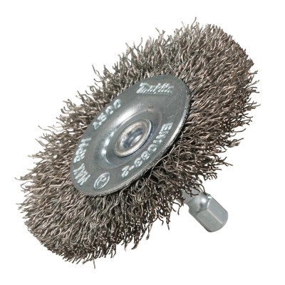 Kefa so stopkou vlnitá kruhová nerezová 1/4" 63mm Makita D-76629