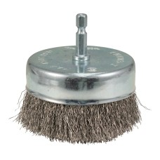 Kefa so stopkou vlnitá miskovitá nerezová 1/4" 80mm Makita D-76598