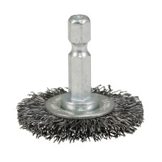 Kefa so stopkou vlnitá kruhová nerezová 1/4" 38mm Makita D-76467