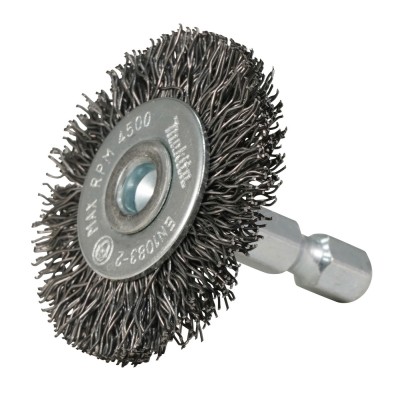 Kefa so stopkou vlnitá kruhová nerezová 1/4" 38mm Makita D-76467