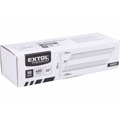 Klince do klincovačky 3,05x50mm 480ks Extol Premium