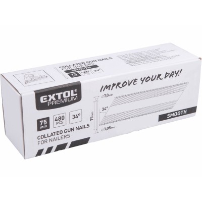 Klince do klincovačky 3,05x75mm 480ks Extol Premium