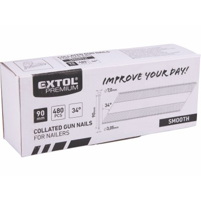 Klince do klincovačky 3,05x90mm 480ks Extol Premium