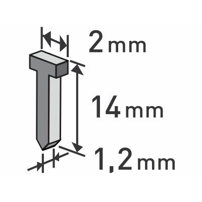 Klince do sponkovacej pištole 14x1,2x2mm 1000ks Extol
