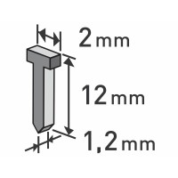 Klince do sponkovacej pištole 12x1,2x2mm 1000ks Extol Klince do sponkovacej pištole 12x1,2x2mm 1000ks Extol