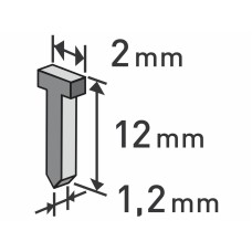 Klince do sponkovacej pištole 12x1,2x2mm 1000ks Extol