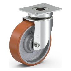 Koliesko otočné rolovacie s upínaním na prírubu 300mm 2000kg 828 LU-G300-90-100