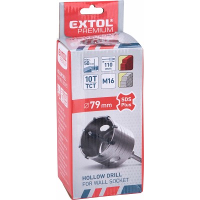 Vrták korunkový 79mm SDS+ Extol Premium