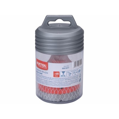 Diamantová korunka vykružovacia do uhlovej brúsky 68mm M14 Extol Premium
