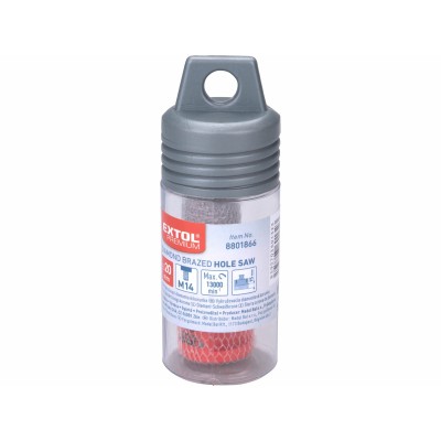 Diamantová korunka vykružovacia do uhlovej brúsky 20mm M14 Extol Premium