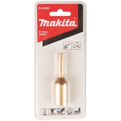 Diamantová korunka vykružovacia do uhlovej brúsky 10mm M14 Makita