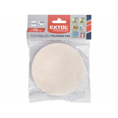 Kotúč leštiaci filcový so suchým zipsom 115x7mm Extol Premium