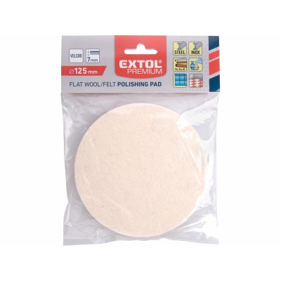 Kotúč leštiaci filcový so suchým zipsom 125x7mm Extol Premium