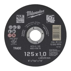 Kotúč rezný na oceľ a nerez 1,0x125mm Milwaukee