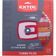 Kotúč rezný diamantový 230x22,2mm Turbo plus Extol Premium