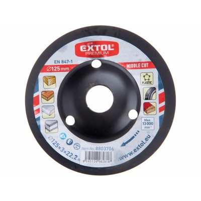 Kotúč brúsny na drevo 125x3x22,2mm Extol Premium