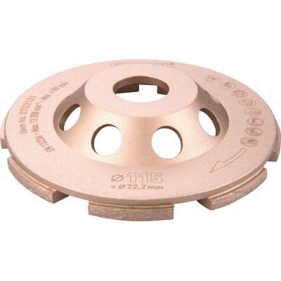 Kotúč brúsny diamantový dvojradový pozdĺžne lamely 115mm Extol Industrial