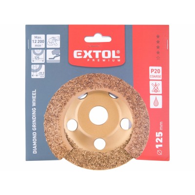 Kotúč brúsny diamantový 125mm P20 Extol Premium
