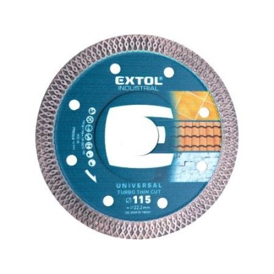 Kotúč rezný diamant 115mm TurboThin Extol Industrial