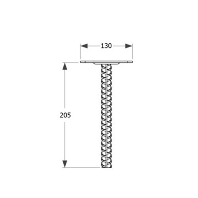 Kotviaca pätka stĺpiku na roxore 130x205x3mm PPS130 Zn