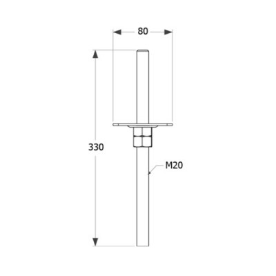 Kotviaca pätka s platničkou nastaviteľná 80x330x3mm PPSR80 Zn