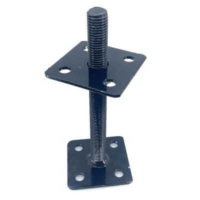 Kotviaca pätka na platničke čierna 110x110mm  M24x250 s pevnou hornou doskou 110x110mm